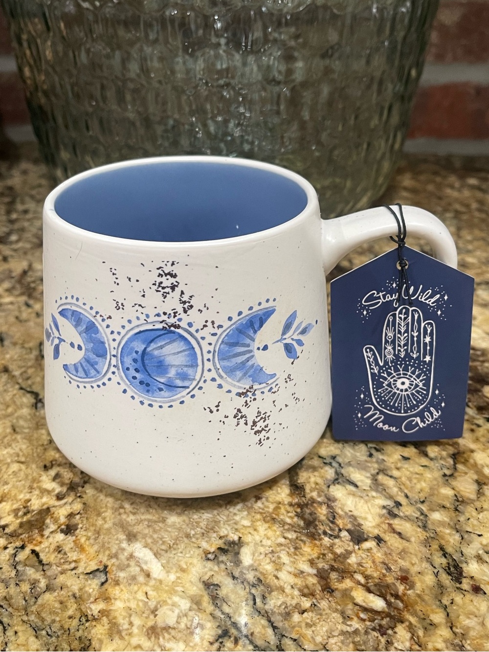 Moon Child celestial mug - blue interior double
sided - Brand new!